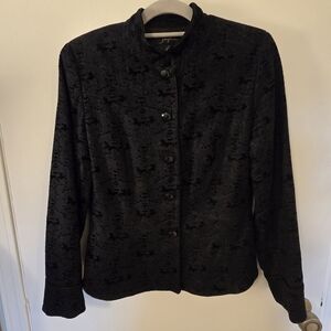 Josephine Black Tapestry Blazor Size 8